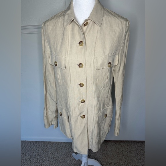 Ralph Lauren Jackets & Blazers - Ralph Lauren Cream Utility Jacket with Lightweight Fabric size M